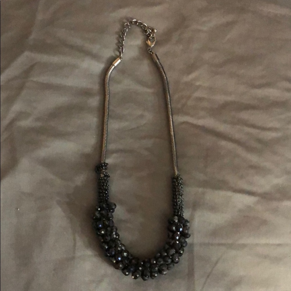 Black costume necklace